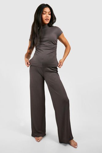 Womens Maternity Textured Loungewear Set - - 10 - boohoo - Modalova