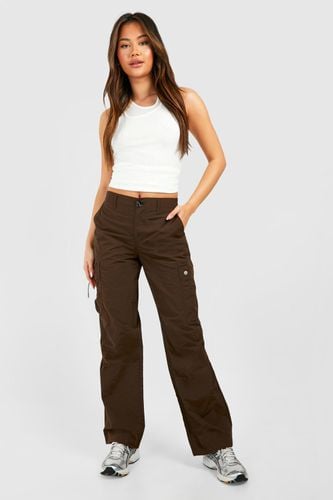Womens Pocket Detail Cargo Straight Trouser - - 16 - boohoo - Modalova