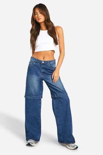 Womens 2 In 1 Removeable Jorts Jeans - - 12 - boohoo - Modalova