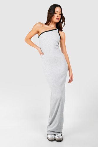 Womens Tall Contrast Binding One Shoulder Maxi Dress - - 10 - boohoo - Modalova