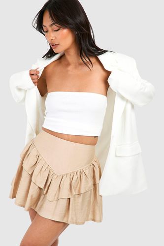 Womens Ruffle Mini Skirt - - 10 - boohoo - Modalova