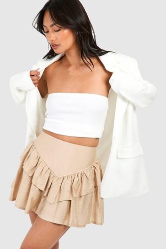 Womens Ruffle Mini Skirt - - 8 - boohoo - Modalova