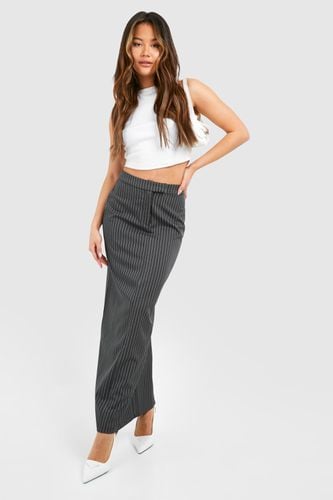 Womens Pinstripe Tailored Maxi Skirt - - 10 - boohoo - Modalova