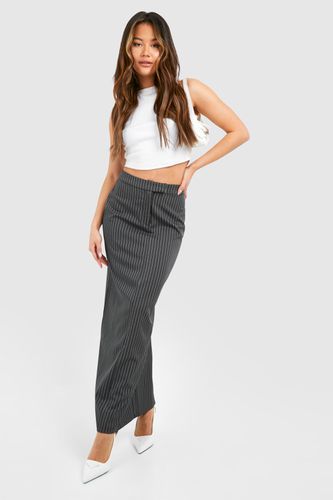 Womens Pinstripe Tailored Maxi Skirt - - 12 - boohoo - Modalova