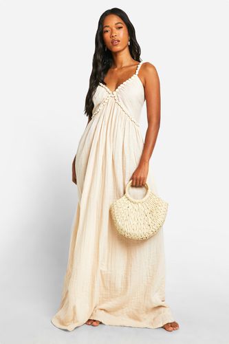 Womens Shell Strap Cheesecloth Maxi Dress - - 12 - boohoo - Modalova