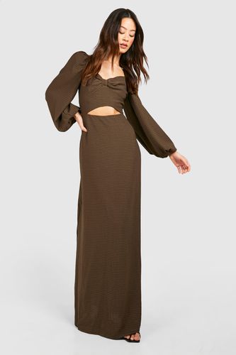 Womens Tall Woven Textured Ruched Front Maxi Dress - - 12 - boohoo - Modalova
