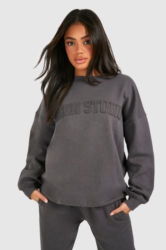 Womens Dsgn Studio Self Fabric Applique Oversized Sweatshirt - - XS - boohoo - Modalova