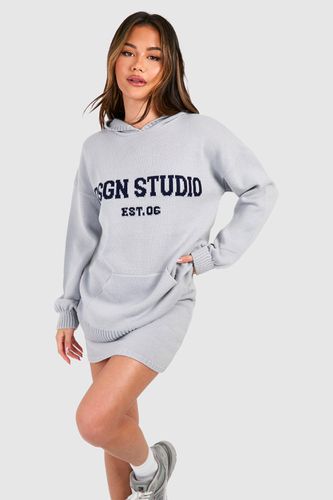 Womens Dsgn Studio Oversized Hoody And Mini Skirt Knitted Set - - M - boohoo - Modalova