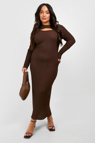 Womens Plus Textured Cut Out Midaxi Dress - - 20 - boohoo - Modalova
