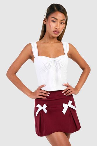Womens Ribbon Bow Micro Mini Skirt - - 10 - boohoo - Modalova