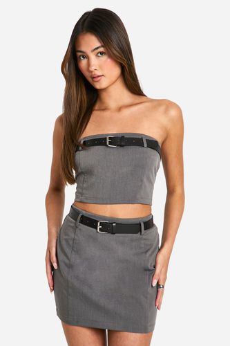Womens Belt Detail Mini Skirt - - 14 - boohoo - Modalova