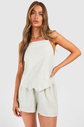 Womens Cotton Asymmetric Cami - - 16 - boohoo - Modalova