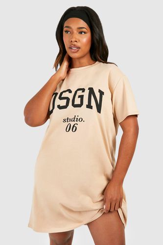 Womens Plus Dsgn Printed T-shirt Dress - - 16 - boohoo - Modalova