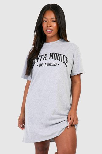 Womens Plus Santa Monica Printed T-shirt Dress - - 20 - boohoo - Modalova