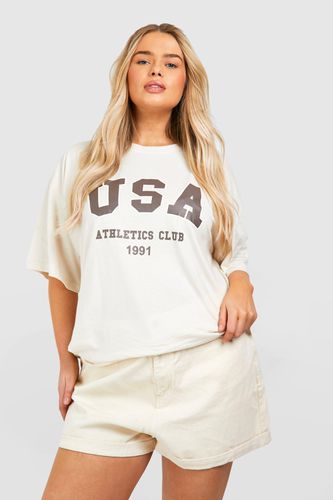 Womens Plus Usa Oversized T-shirt - - 16 - boohoo - Modalova