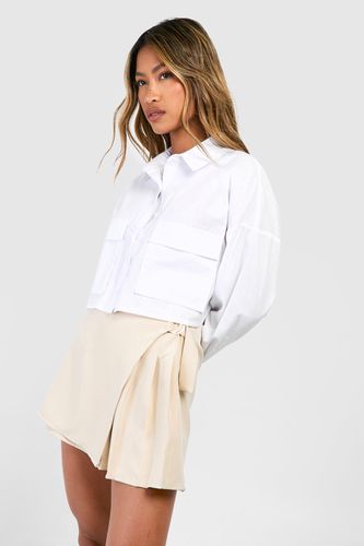 Womens Pleated Wrap Mini Skirt - - 14 - boohoo - Modalova