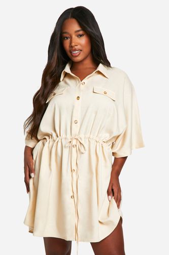 Womens Plus Utility Pocket Shirt Dress - - 16 - boohoo - Modalova