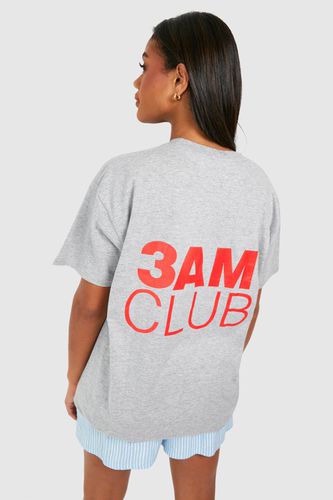 Womens Oversized 3am Club Cotton Tee - - XL - boohoo - Modalova