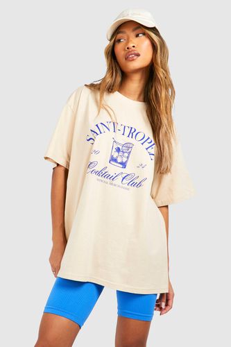 Womens Saint Tropez Printed Oversized T-shirt - - M - boohoo - Modalova