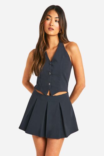 Womens Two Piece Effect Halterneck Tennis Skort Playsuit - - 16 - boohoo - Modalova