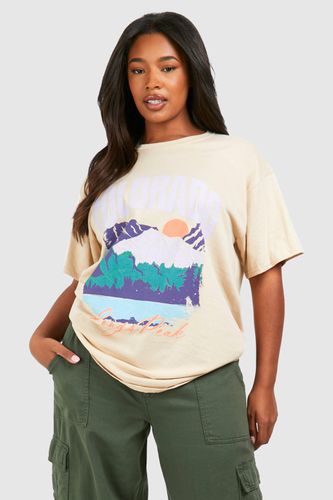 Womens Plus Colorado Peak Printed T-shirt - - 16 - boohoo - Modalova