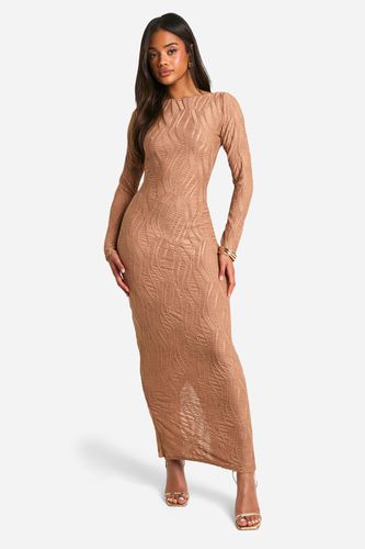 Womens Textured Strap Detail Maxi Dress - - 10 - boohoo - Modalova