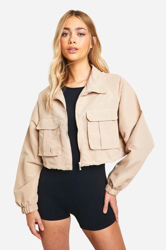 Womens Pocket Detail Crop Jacket - - M - boohoo - Modalova