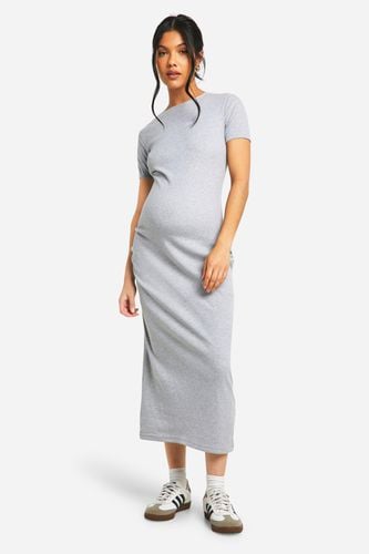 Womens Maternity Ribbed Cap Sleeve Midaxi Dress - - 10 - boohoo - Modalova