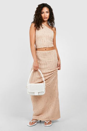 Womens Petite Textured Sheer Maxi Skirt - - 10 - boohoo - Modalova