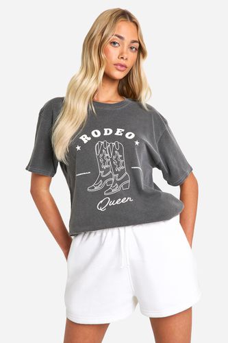 Womens Rodeo Queen Slogan Oversized T -Shirt - - L - boohoo - Modalova