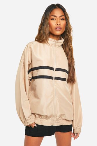 Womens Stripe Detail Oversized Jacket - - M - boohoo - Modalova