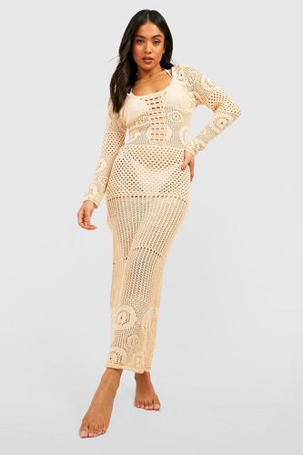 Womens Petite Crochet Maxi Dress - - 10 - boohoo - Modalova