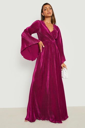 Womens Kimono Plisse Maxi Dress - - 10 - boohoo - Modalova