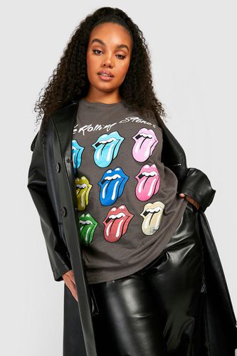 Womens Plus Rainbow Rolling Stones Licensed T-shirt - - 18 - boohoo - Modalova