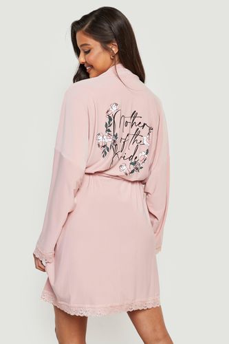 Womens Mother Of The Bride Floral Lace Trim dressing gown - - 6 - boohoo - Modalova
