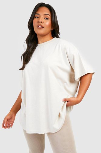 Womens Plus Super Oversized Crew Neck Basic Cotton T-shirt - - 20 - boohoo - Modalova