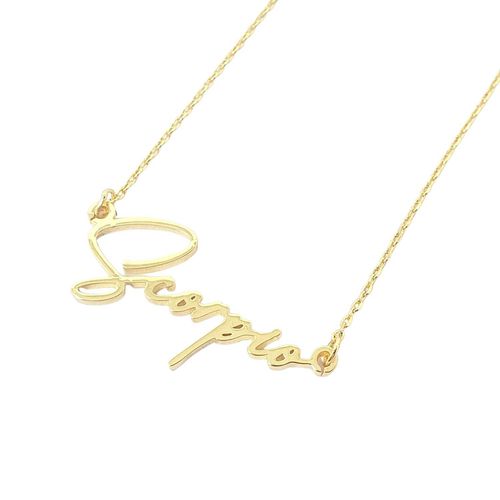 Womens Scorpio Gold Plated Zodiac Star Sign Statement Necklace - - 18 inches - Harfi - Modalova