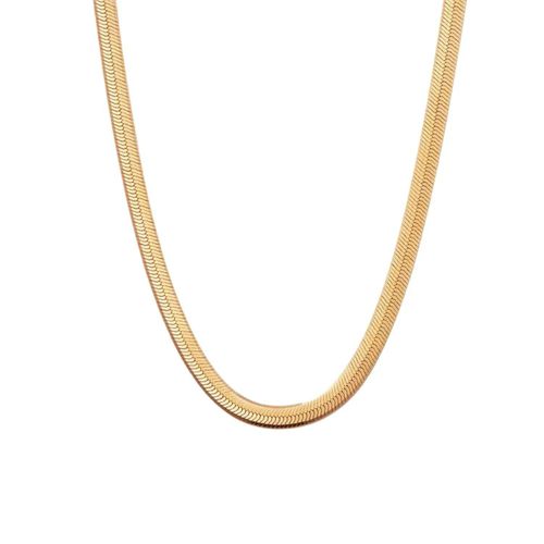 Womens 18k Gold Vermeil Plated Herringbone Chain Necklace - - 18 inches - Harfi - Modalova