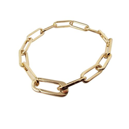 Womens 18ct Gold Vermeil Plated Magic Link Charm Bracelet - - 7.5 inches - Harfi - Modalova