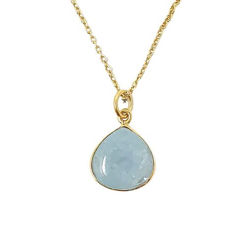 Womens 18ct Gold Vermeil Plated Aquamarine March Birthstone Necklace - - 18 inches - NastyGal UK (+IE) - Modalova