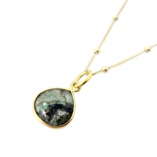 Womens 18ct Gold Plated Emerald Crystal Charm Necklace - - 18 inches - NastyGal UK (+IE) - Modalova