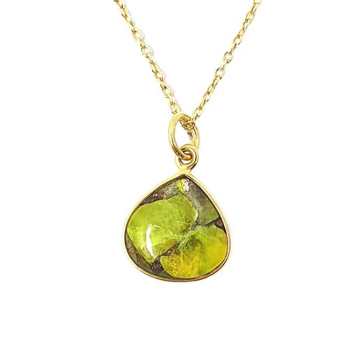 Womens 18ct Gold Vermeil Plated Peridot Necklace - - 18 inches - NastyGal UK (+IE) - Modalova