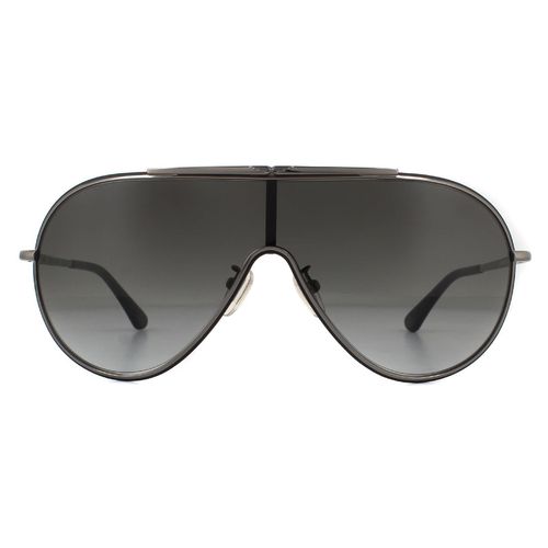 Shield Shiny Gunmetal Smoke Gradient Sunglasses - One Size - Police - Modalova