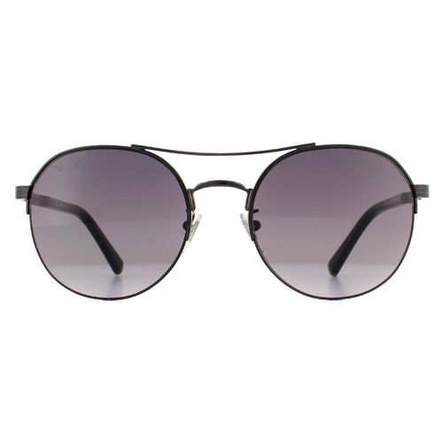 Aviator Shiny Gunmetal Smoke Gradient Sunglasses - - One Size - Police - Modalova