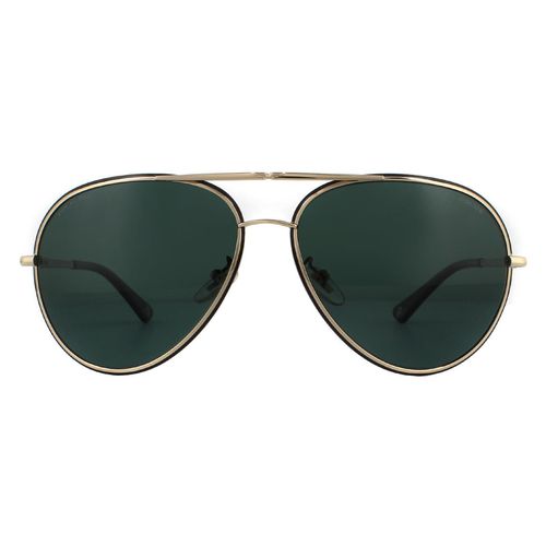 Aviator Rose Gold Shiny Black Green Polarized Sunglasses - - One Size - Police - Modalova