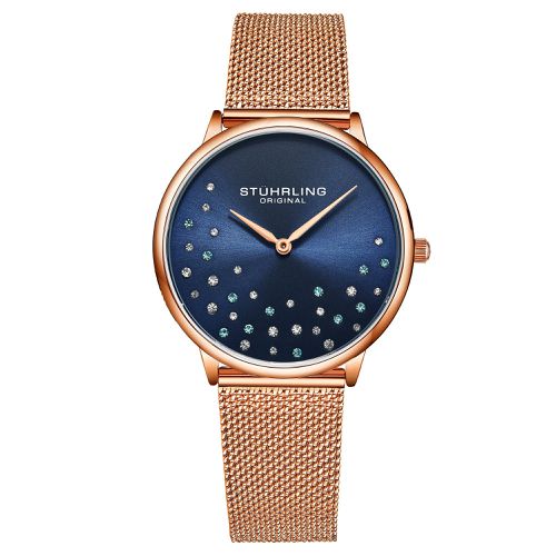 Womens Symphony 3928 Wrist Watch Quartz 35mm Case with Crystal Studded Dial and Stainless steel Mesh bracelet - - One Size - NastyGal UK (+IE) - Modalova