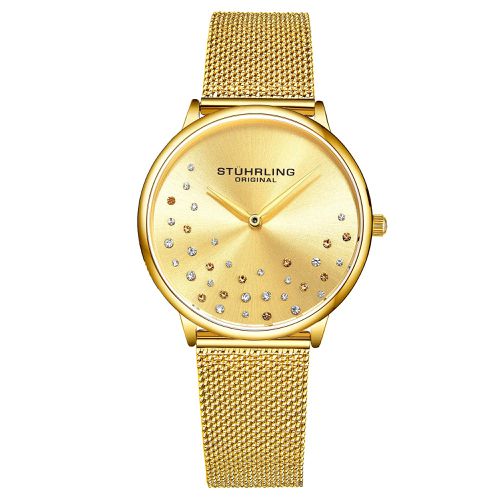 Womens Symphony 3928 Wrist Watch Quartz 35mm Case with Crystal Studded Dial and Stainless steel Mesh bracelet - - One Size - NastyGal UK (+IE) - Modalova