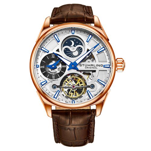 Special Reserve 3918 Automatic Dress Watch Skeleton Dial 43mm Genuine Leather 22 mm Band - - One Size - STÜHRLING Original - Modalova