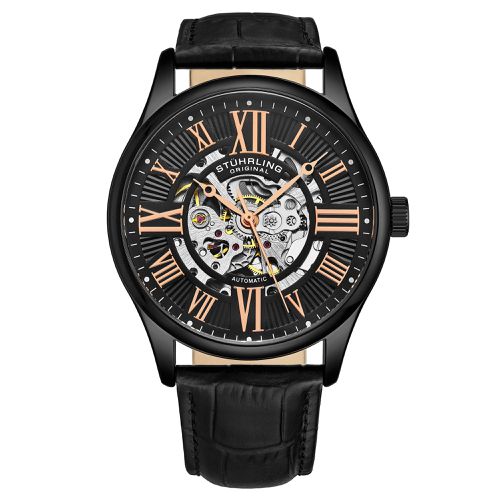 Atrium 3942 Automatic Wrist watch Skeletonized Dial 42mm Case Leather Band - - One Size - STÜHRLING Original - Modalova