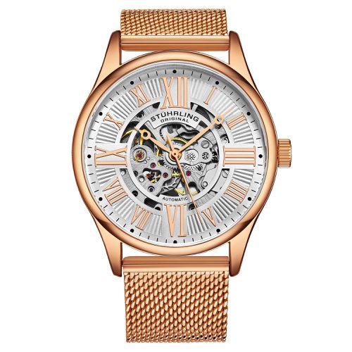Atrium 3942M Automatic Wrist watch Skeletonized Dial 42mm Case Stainless Steel Mes - - One Size - STÜHRLING Original - Modalova